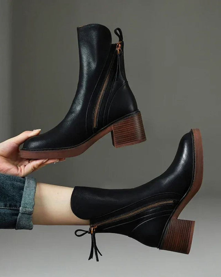 Iola | Refined Ankle Boots with Side Zip