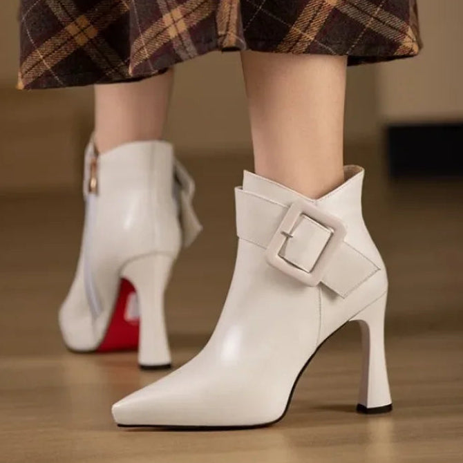 Isabella | Elegant Ankle Boots with Buckle Detail