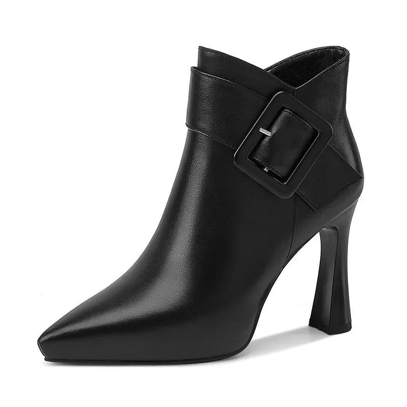 Isabella | Elegant Ankle Boots with Buckle Detail