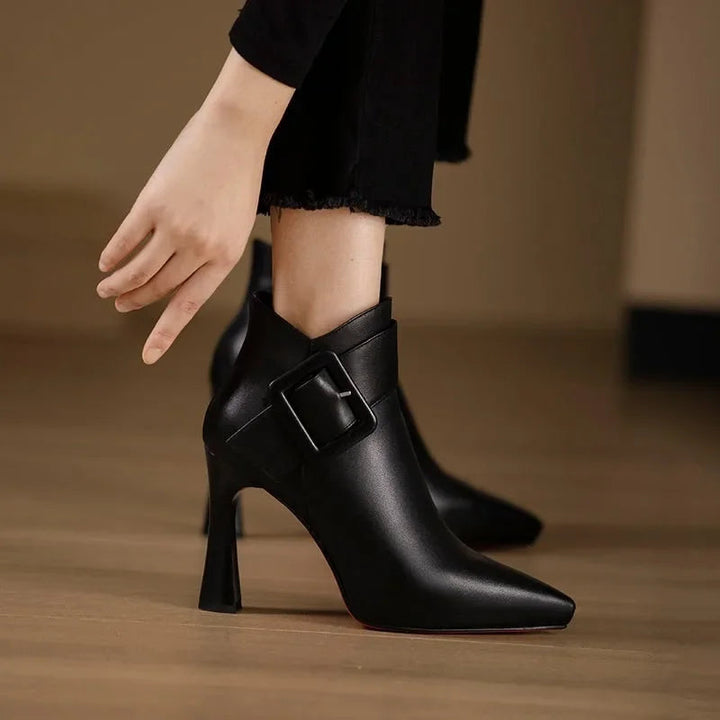 Isabella | Elegant Ankle Boots with Buckle Detail
