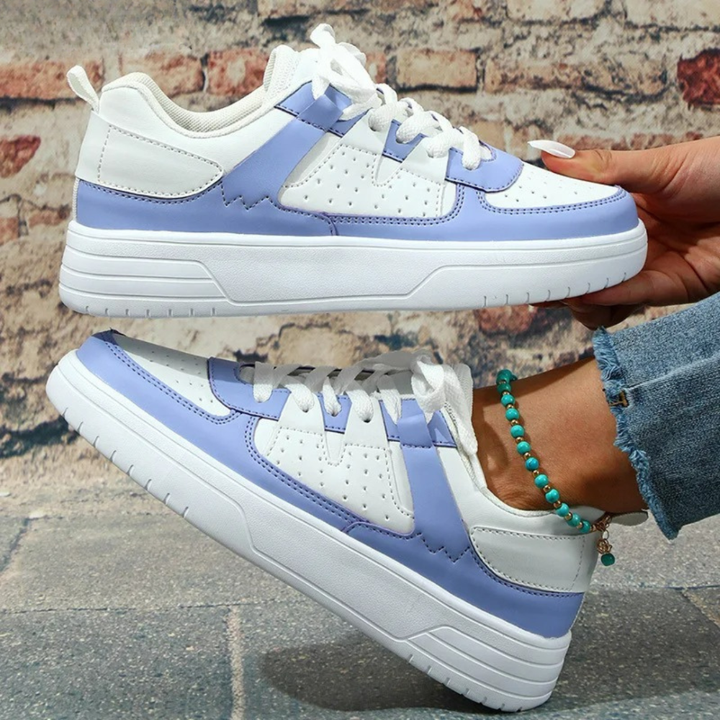 Jade | Casual Platform Sneakers with Contrast Panels