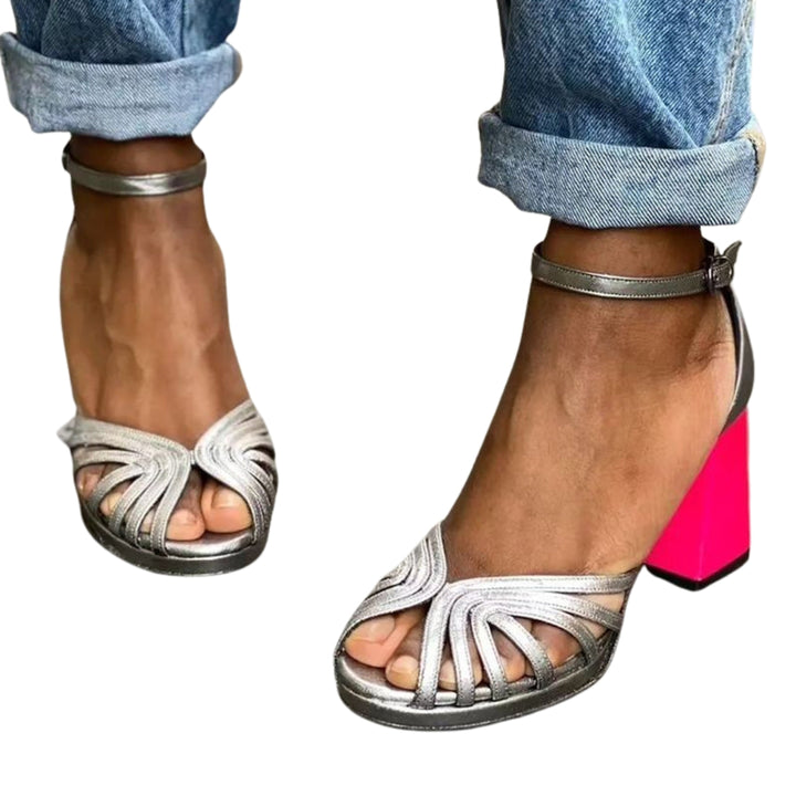 Jannah | Stylish Strappy Block Heel Sandals with Ankle Strap