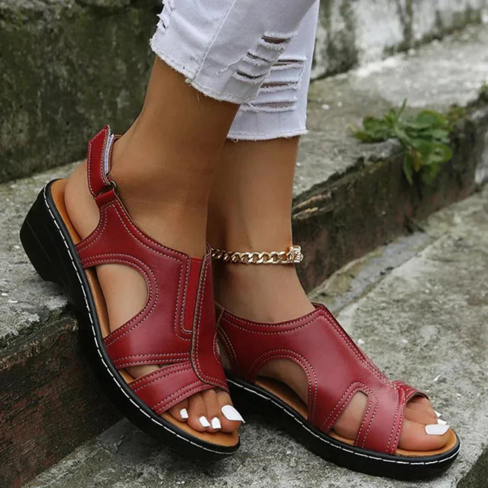 Jennette | Classic Wedge Sandals with Cutout Design