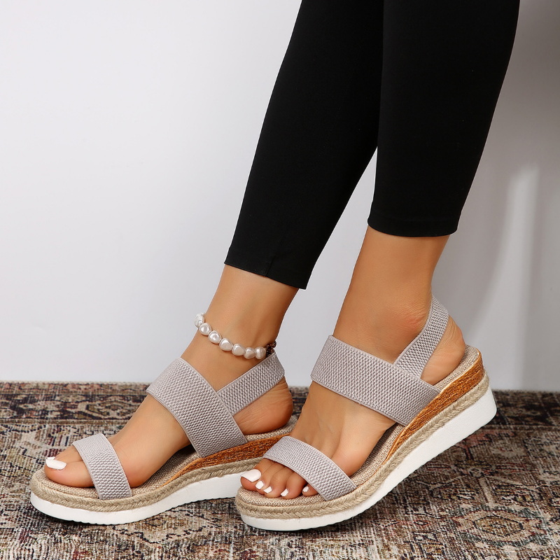 Jeralyn | Platform Sandals with Elastic Strap