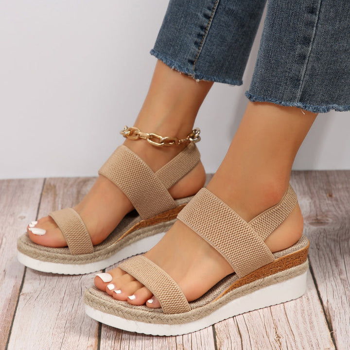 Jeralyn | Platform Sandals with Elastic Strap