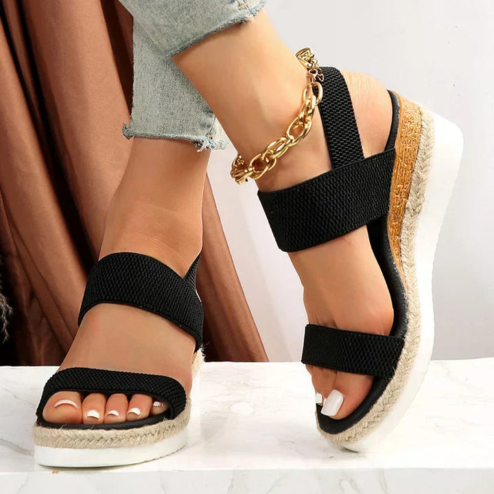 Jeralyn | Platform Sandals with Elastic Strap