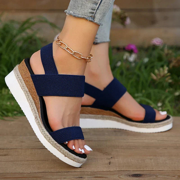 Jeralyn | Platform Sandals with Elastic Strap