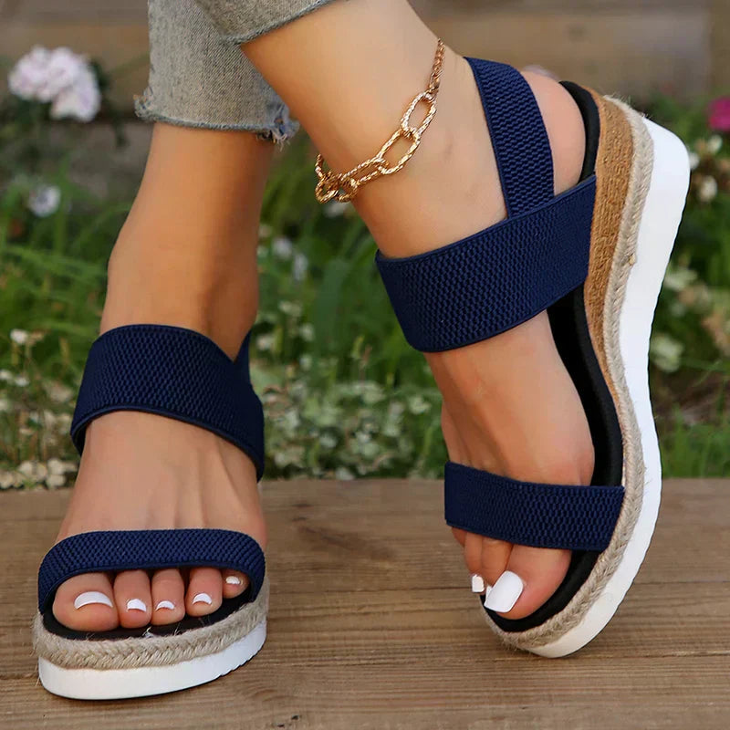 Jeralyn | Platform Sandals with Elastic Strap