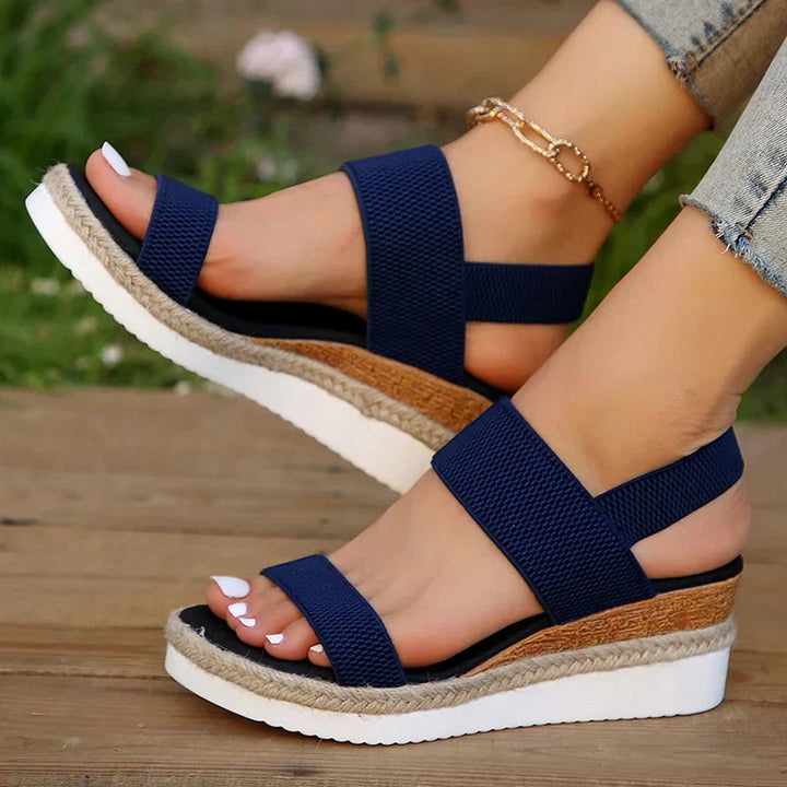 Jeralyn | Platform Sandals with Elastic Strap