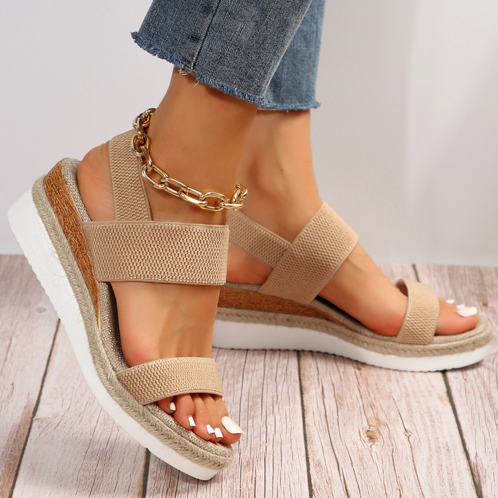 Jeralyn | Platform Sandals with Elastic Strap