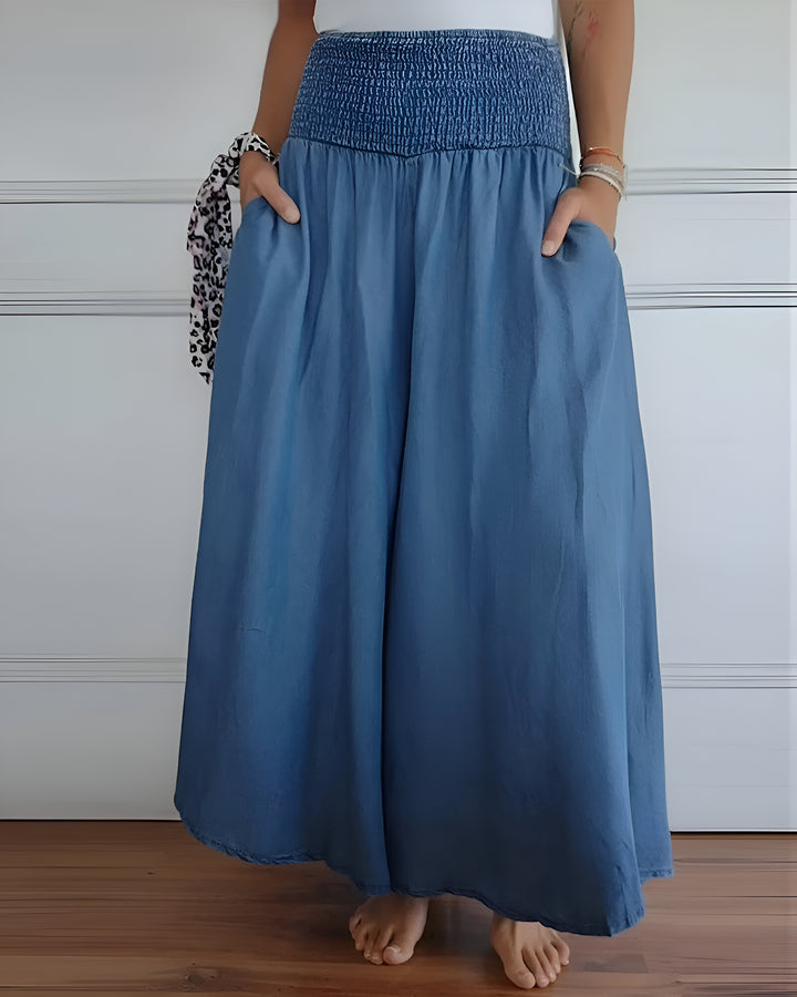 Jocelynn | Wide Leg Pants with Smocked Waist