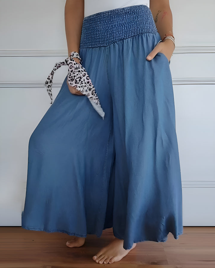 Jocelynn | Wide Leg Pants with Smocked Waist
