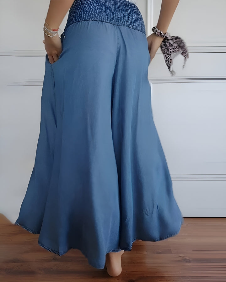 Jocelynn | Wide Leg Pants with Smocked Waist