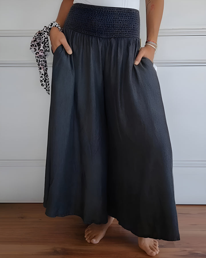 Jocelynn | Wide Leg Pants with Smocked Waist