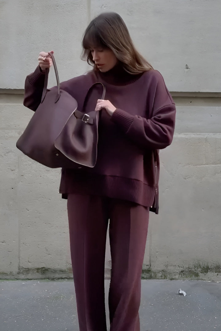 Juliana | Knit Lounge Set with Turtleneck Sweater