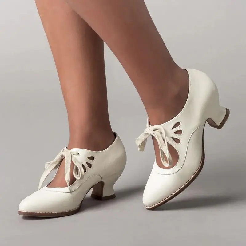 Juliette | Classic Mary Jane Heels with Cutout Detail