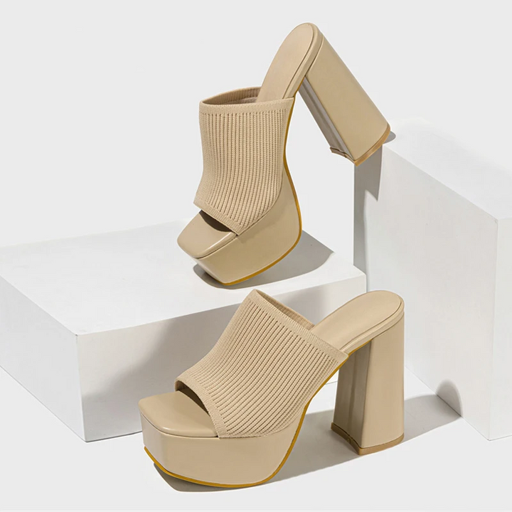 Kallista | Platform Mule Heels with Block Heel