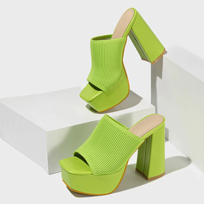 Kallista | Platform Mule Heels with Block Heel