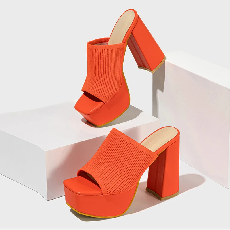 Kallista | Platform Mule Heels with Block Heel