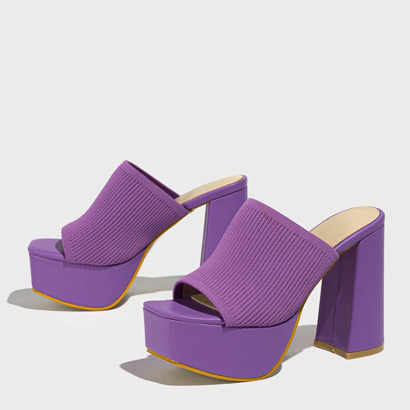 Kallista | Platform Mule Heels with Block Heel