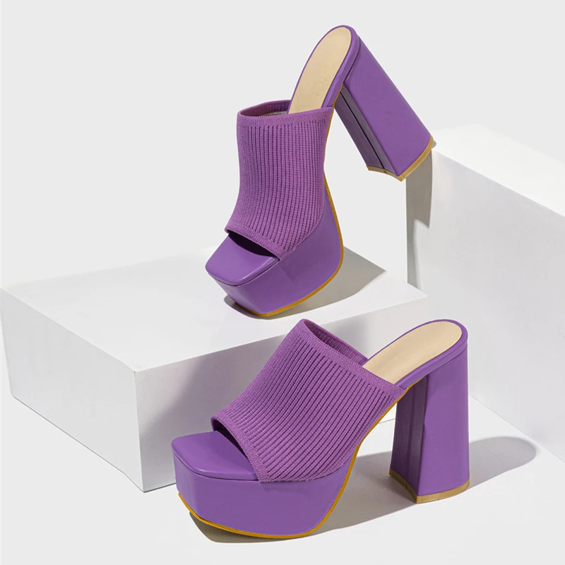 Kallista | Platform Mule Heels with Block Heel