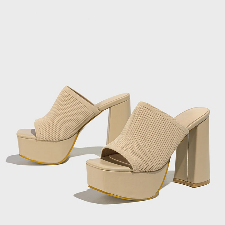 Kallista | Platform Mule Heels with Block Heel