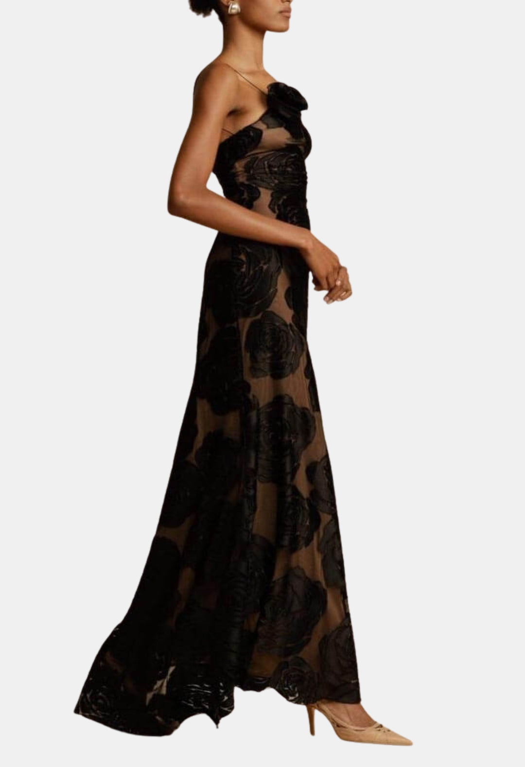 Kalyndra | Wedding Guest One Shoulder Floral Maxi Dress