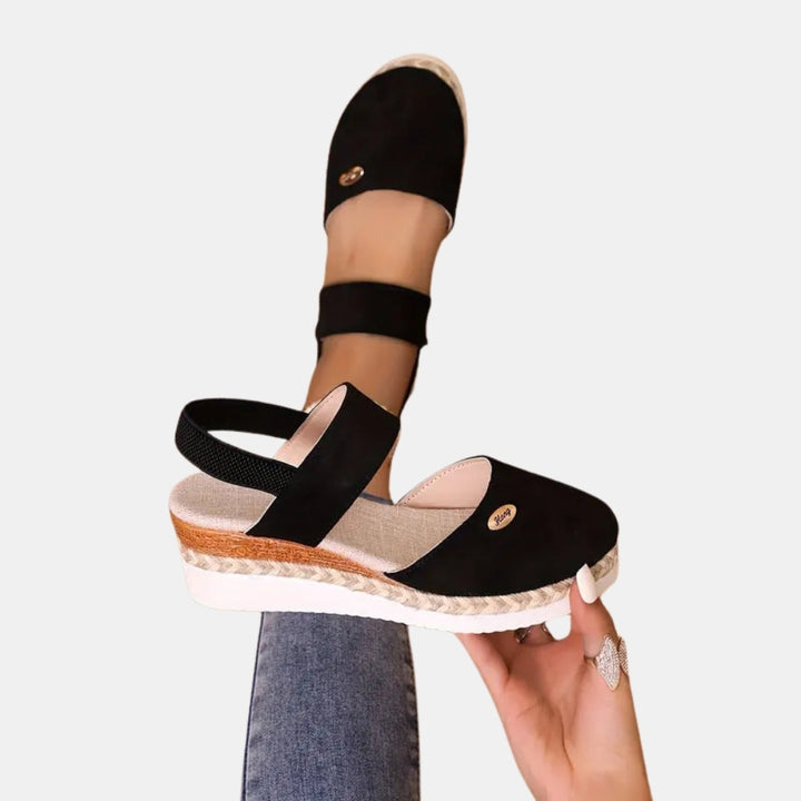 Kathe | Platform Slingback Sandals with Closed Toe
