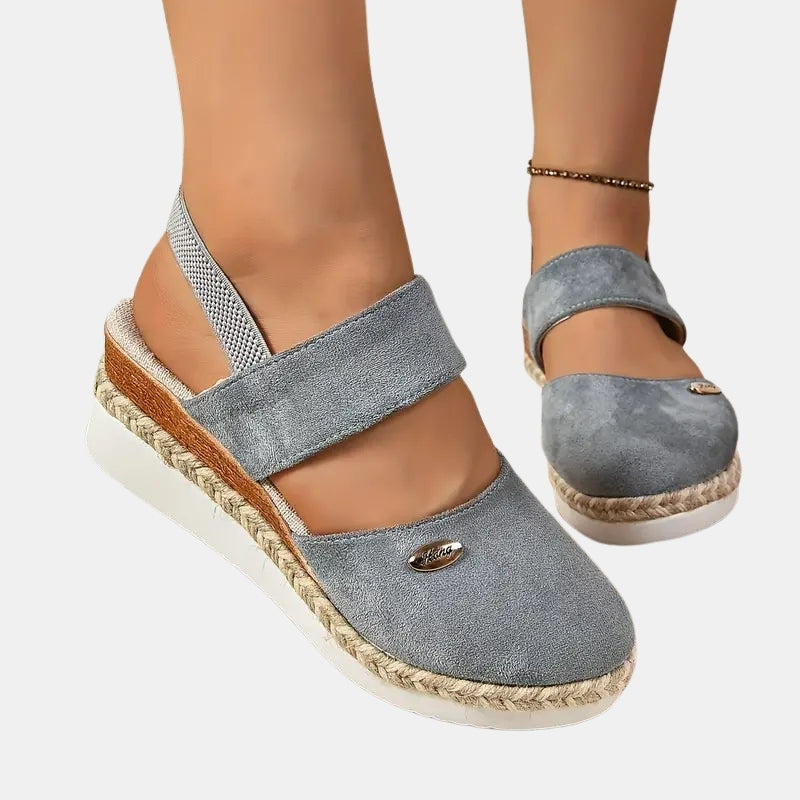 Kathe | Platform Slingback Sandals with Closed Toe