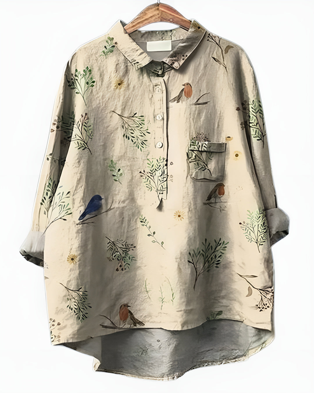 Kelyvandra | Floral Print Button Front Blouse