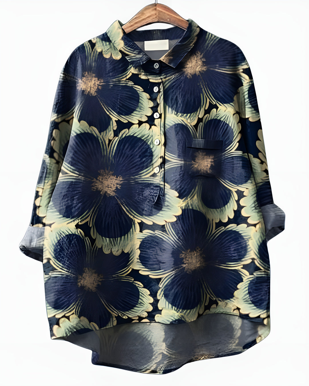 Kelyvandra | Floral Print Button Front Blouse