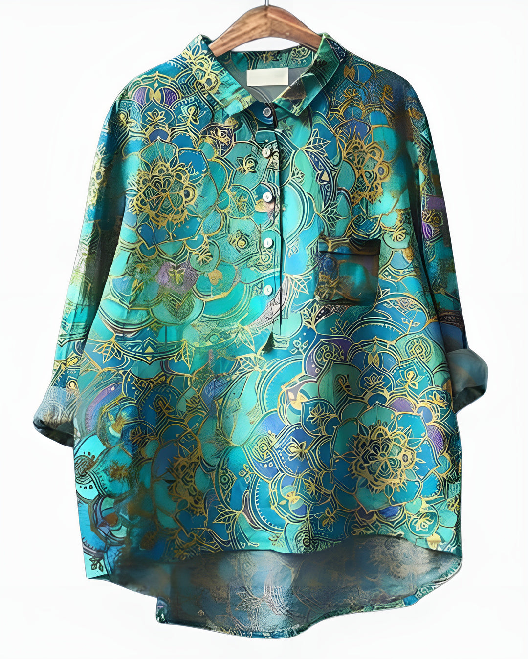 Kelyvandra | Floral Print Button Front Blouse