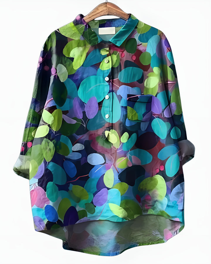 Kelyvandra | Floral Print Button Front Blouse