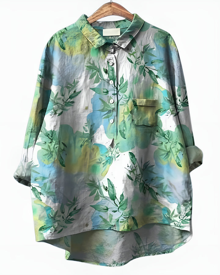 Kelyvandra | Floral Print Button Front Blouse