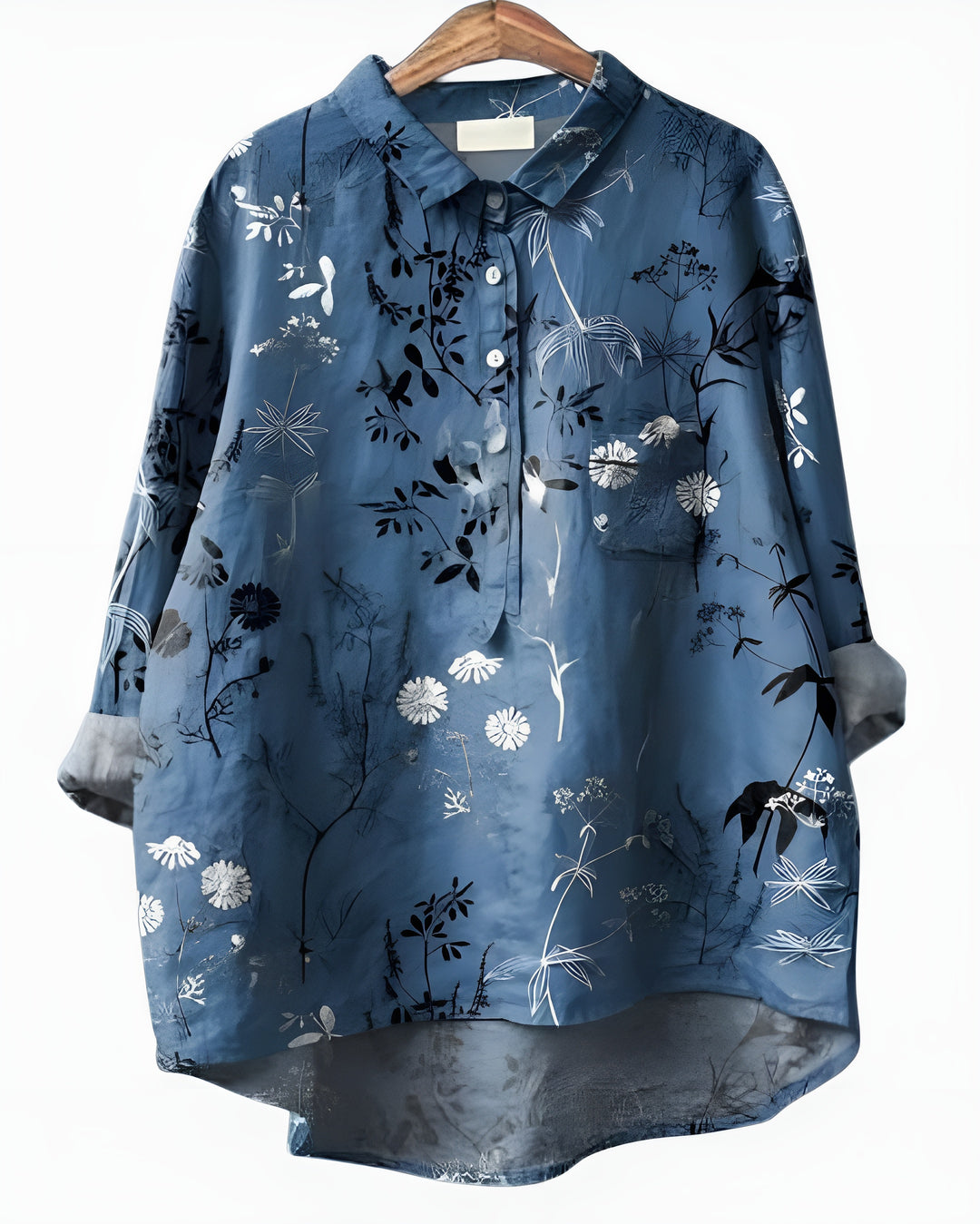 Kelyvandra | Floral Print Button Front Blouse