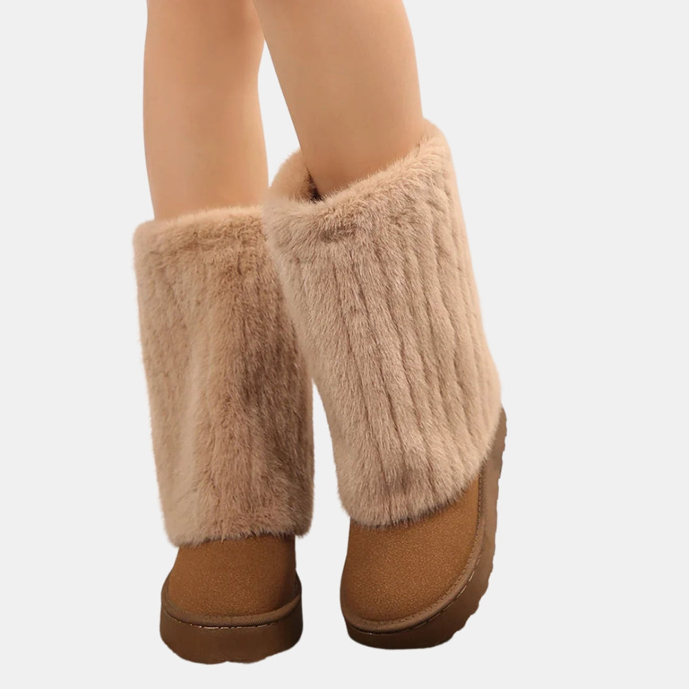 Kena | Plush Fur Mid Calf Winter Boots