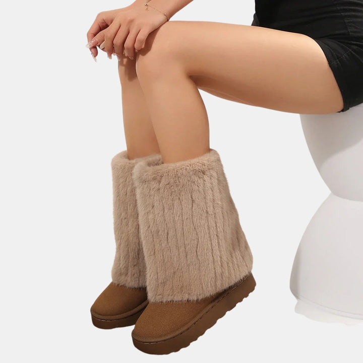 Kena | Plush Fur Mid Calf Winter Boots