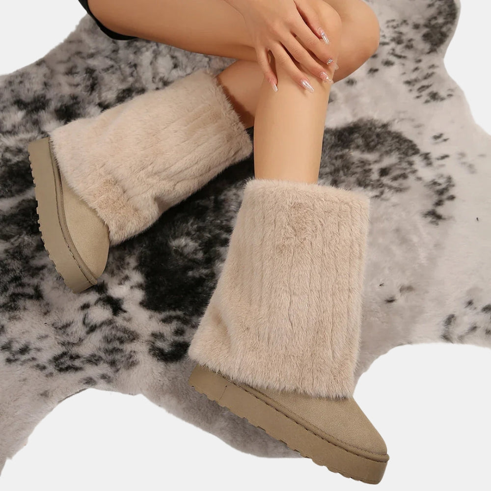 Kena | Plush Fur Mid Calf Winter Boots