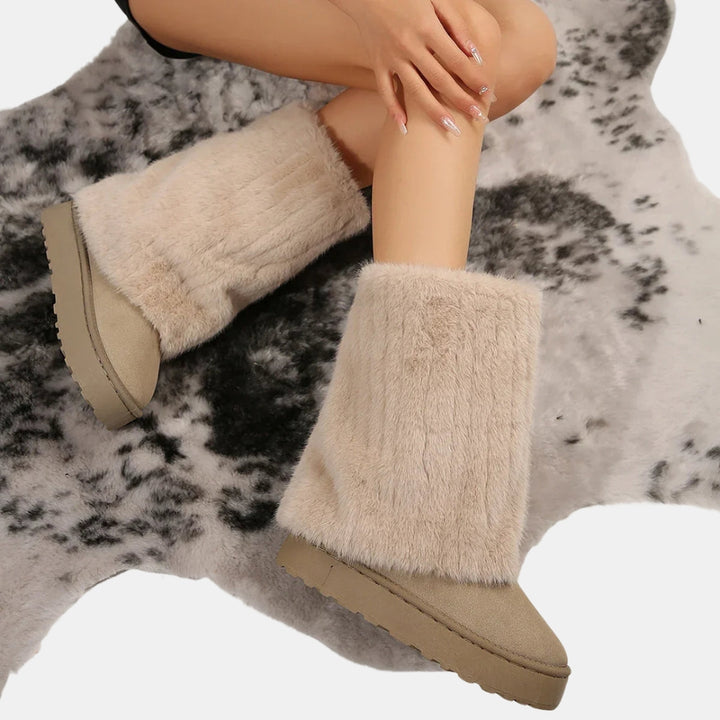 Kena | Plush Fur Mid Calf Winter Boots