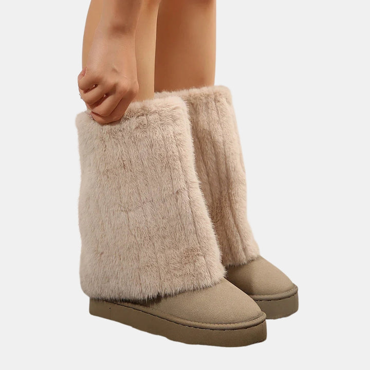 Kena | Plush Fur Mid Calf Winter Boots