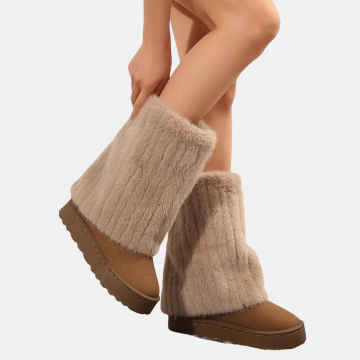 Kena | Plush Fur Mid Calf Winter Boots