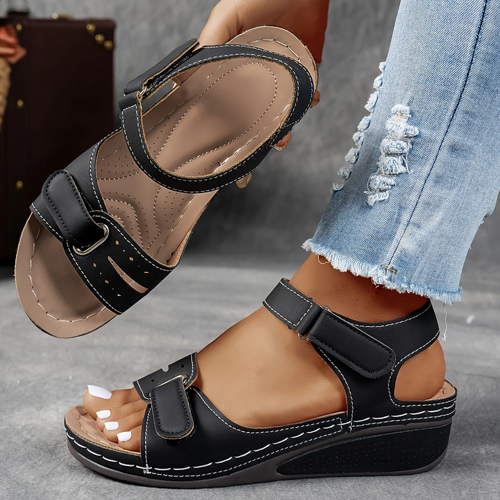 Kendall | Wedge Sandals with Adjustable Straps