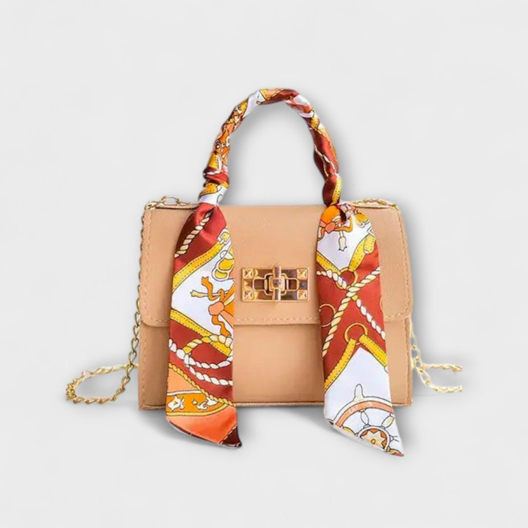Kenza | Top Handle Bag with Scarf Detail