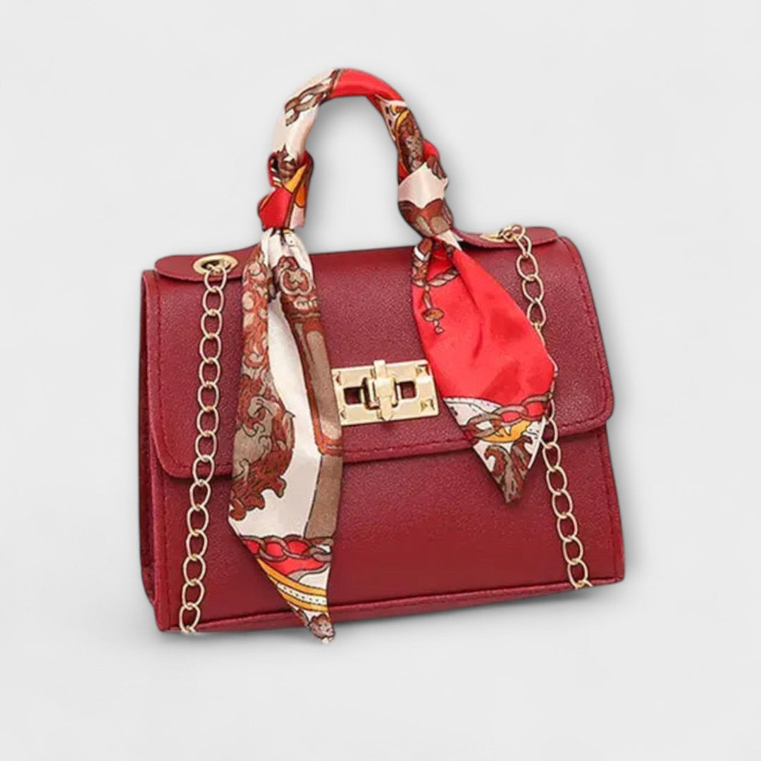 Kenza | Top Handle Bag with Scarf Detail