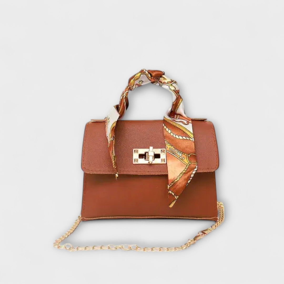 Kenza | Top Handle Bag with Scarf Detail