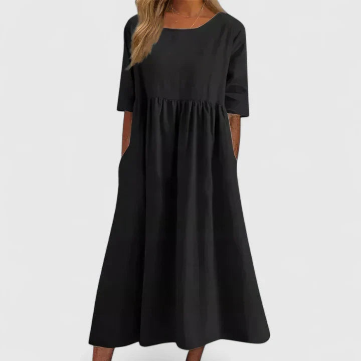 Kynzella | Casual A-Line Midi Dress with Pockets