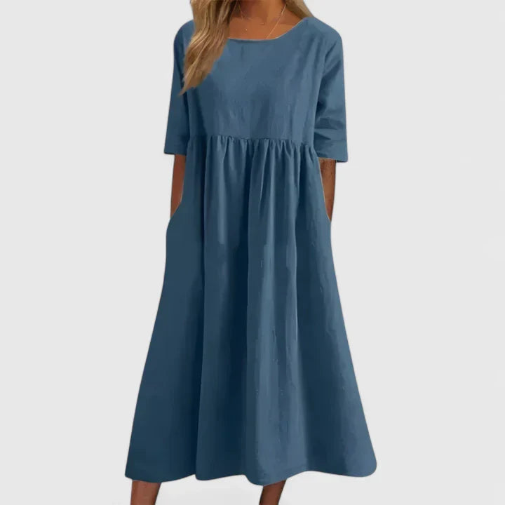 Kynzella | Casual A-Line Midi Dress with Pockets
