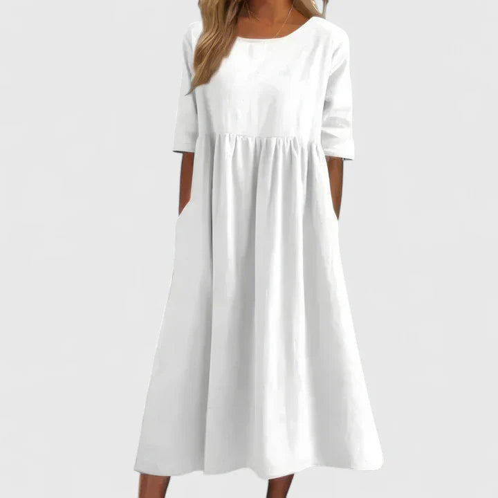Kynzella | Casual A-Line Midi Dress with Pockets