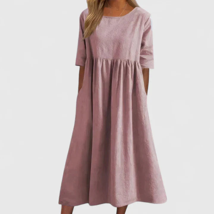 Kynzella | Casual A-Line Midi Dress with Pockets