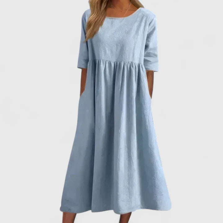 Kynzella | Casual A-Line Midi Dress with Pockets